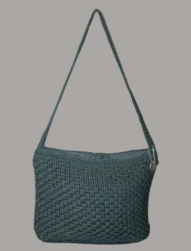 The Sak Black Crochet Shoulder Bag Zipper Closure Inner Pocket