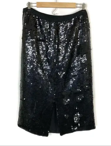 GUNIT | Vintage 100% Silk Black Sequin Skirt Set Size L