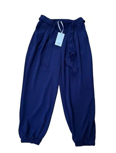 Grace Karin Women's Casual Self Tie Bow-Knot Ankle Length Pants Med NWT Blue