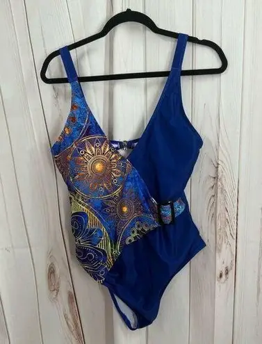 Women’s Large Blue Celestial One Piece Swim