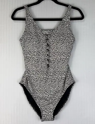 Bleu Rod Beattie Let’s Get Loud Blk/White Animal Print One Piece Swimsuit Size 8