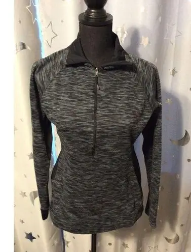 Columbia Partial Zip Womens Medium M Black Zip Up Sweater