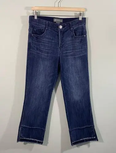 Democracy Women Blue "Ab" Solution Slit Hem Bootcut Jeans Size 8