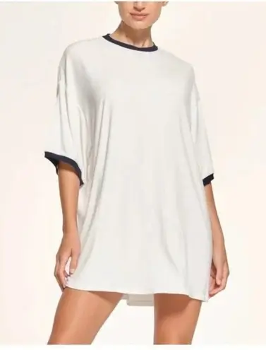 SKIMS NWT Soft Lounge Ribbed Short Sleeve T Shirt Dress in Marble Multi Size S