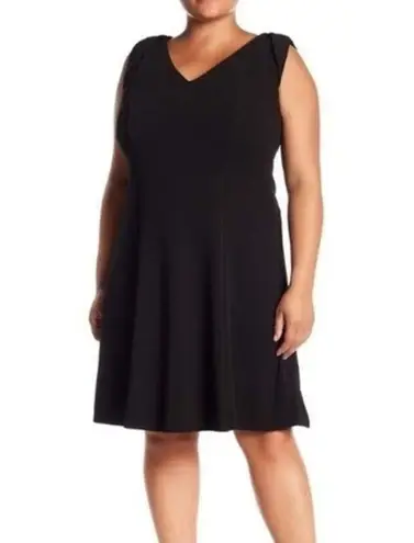 London Times NWT  Black Fit Flare Cocktail Dress 3X