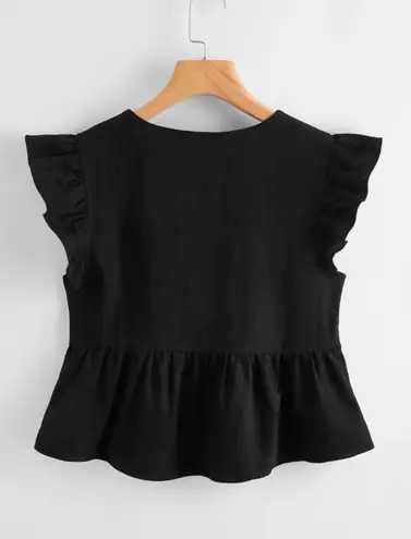 SheIn Black Peplum Top