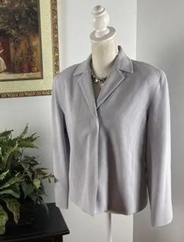 Renfrew Jacket Women Made USA Long Sleeve Lapel Collar Open Front Silver/Gray M Size M