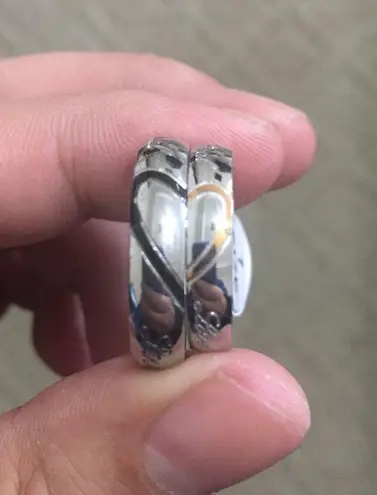 2pcs Heart Promise Wedding Couple Rings