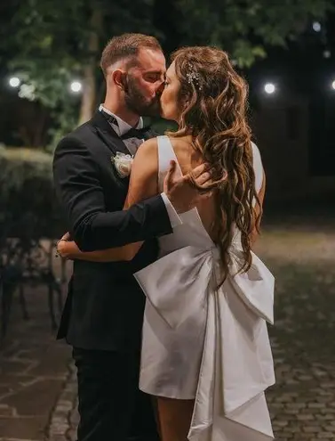 Sachin + Babi White Back Bow Mini Dress 8