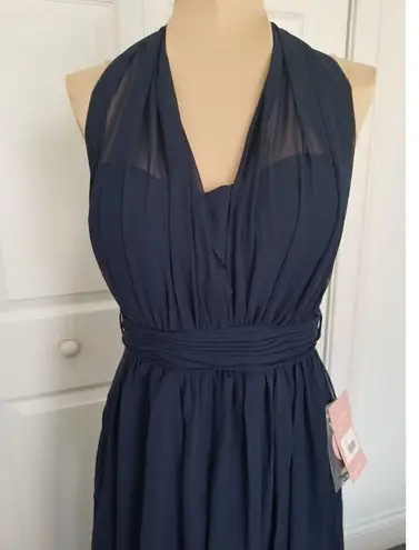 Birdy Grey Navy Blue GRACE Multi-Style Chiffon Gown Wedding Prom Formal Size M