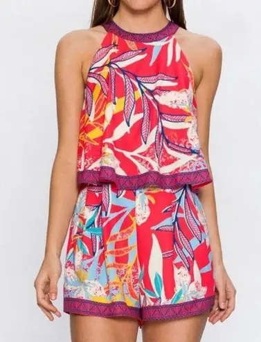 Flying Tomato NWT Floral Abstract Romper S