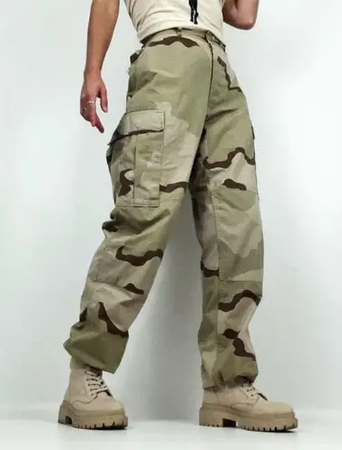 Y2K Women’s Cargo Combat Trousers in Desert Camo Medium Regular Green