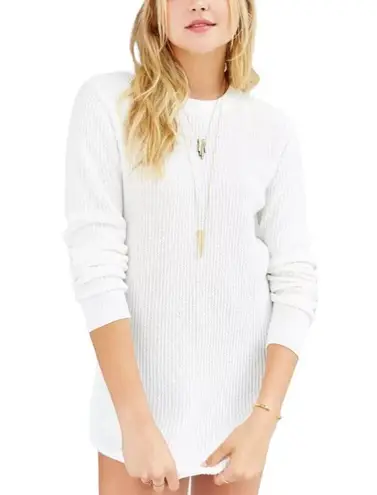 Unif X Urban Outfitters Pullover Waffle Knit Sweater - Cream - Small