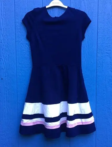 Love...Ady Love…ady Women's Cap Sleeve Fit & Flare Navy Blue Dress Size XL NWT