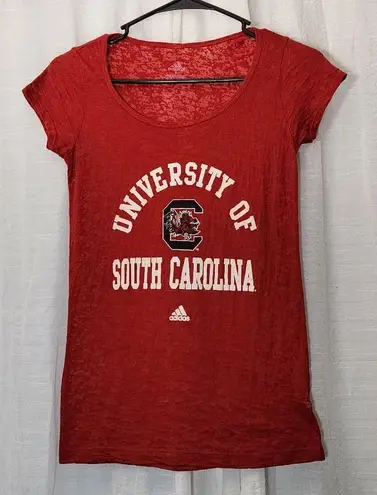 Adidas University of South Carolina red heathered tee-shirt, Women's -SMALL-