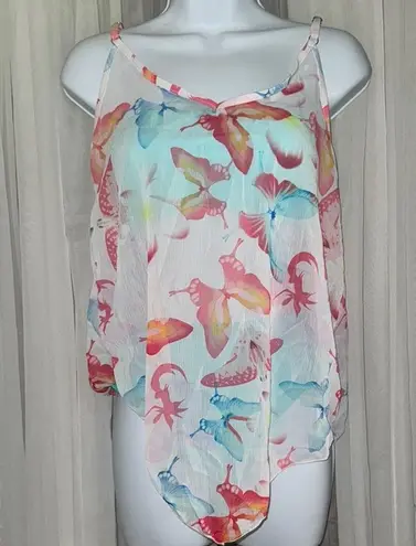 Vibrant Blue Bandeau Bikini Set with Cover Up 3 piece set Size M