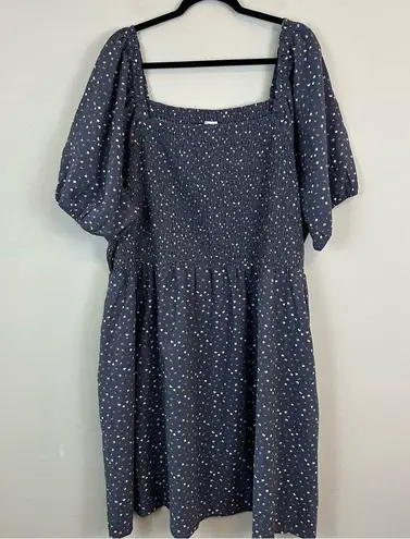 Universal Threads Universal Thread | Blue Floral Puff Sleeve Mini Dress Size 4X NWT