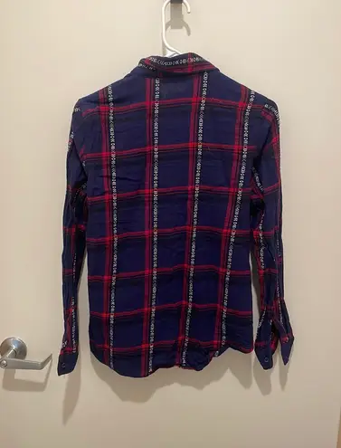 Blue And Red Plaid Shirt Size L