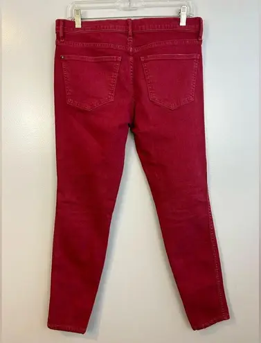 The Great Almost Skinny Cherry Pie Red Ankle Jeans Size 28