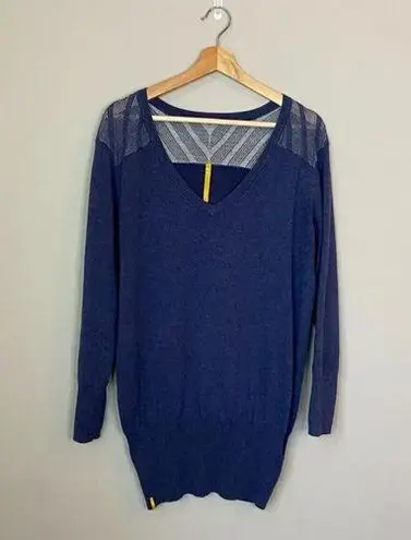 Lolë Lole Womens Sz Large Long Sleeve Mesh Knit V
