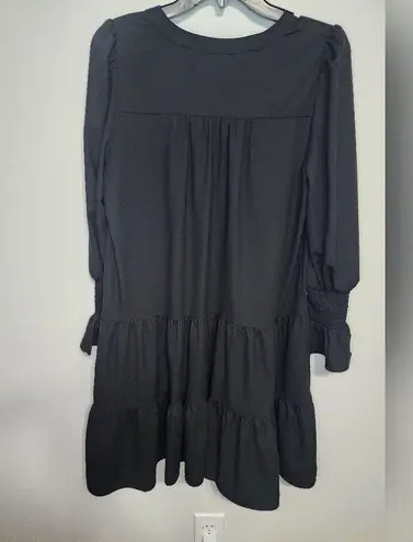 Pomander Place by Tuckernuck Women's Black Crepe Kenzo Mini Dress Tier M Size M