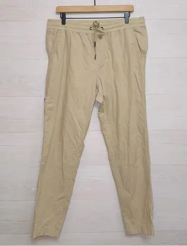L.L. Bean Women's Tan High Waisted Ankle Cropped Outdoors Relaxed Fit Pants Size L
