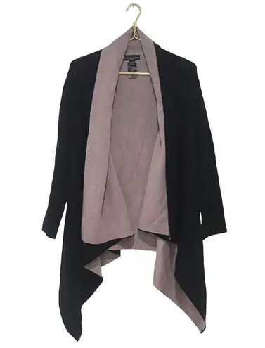 simply styled By Sears Women's Double Faced Cardigan in Black Mauve Size M