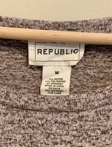 FOR THE REPUBLIC Pink And Black Super Soft Top