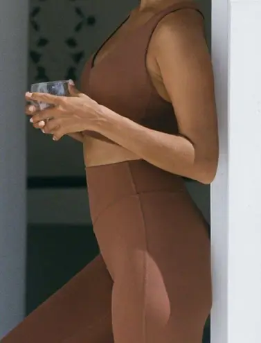 BERLOOK Brown High Waisted Leggings 25” 14 Size M