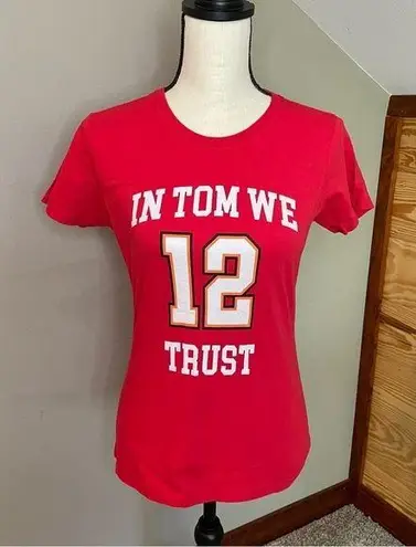 Port & Company Red In Tom We Trust Tampa Bay Buccaneers Short Sleeve Tee Small