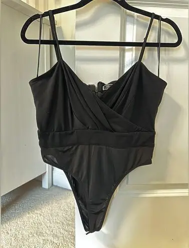 Revolve Black thong bodysuit