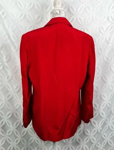 Neiman Marcus  Vintage 80's Red Silk Blazer