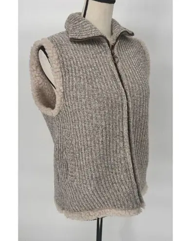 Sugarbird Vintage Sweater Vest Women's Size medium Beige Acrylic/Wool Lining