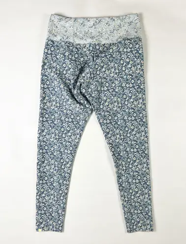 Summersalt The Do-It-All High Rise Crop Leggings Powder Blue In Bloom Print 8