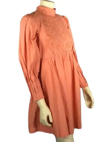 Kate Hudson Happy X Nature star dress in peach Boho style key hole back size XS Orange