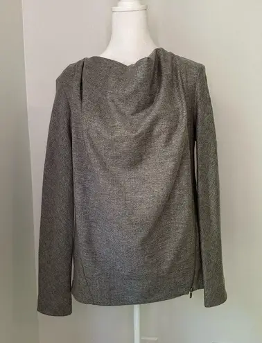 COS gray wool long sleeve cowlneck top size 4