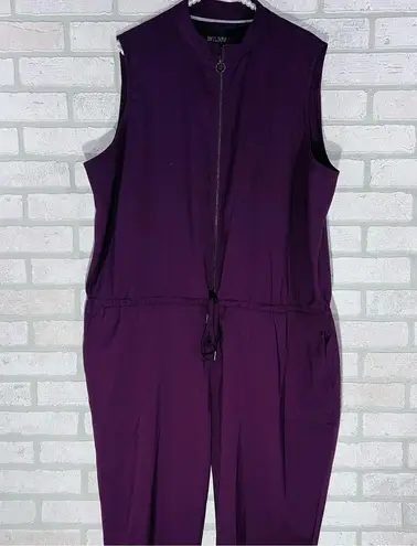 Wildfang NWT Empower Eggplant Purple Sleeveless Jumpsuit Size XXL