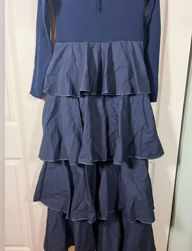 Something Navy Tiered Maxi Dress
