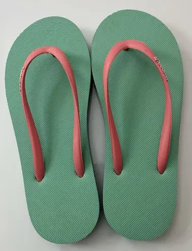 Feelgoodz • Teal Pink Blue Flip Flops Green Size 7