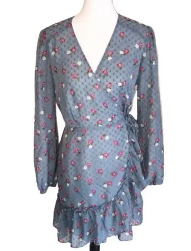 WAYF Dress Eloise Floral Wrap Mini Medium NWT