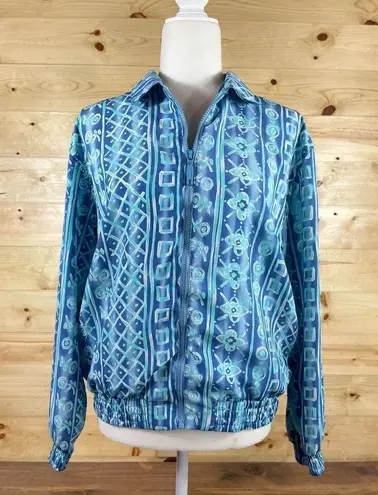 Vintage Teddi Women’s Geometric Print Zip