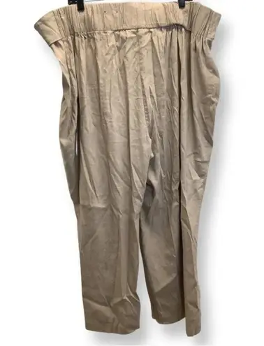 INC International Concepts Flat Front Crop Pants Belt Strap & Waistband New Tan Size 4X