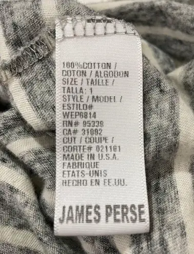 James Perse Striped Tucked Maxi Dress - Gray/White - 1 (Small)