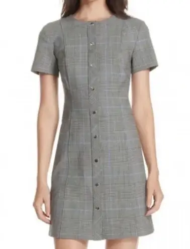 Theory  Easy Plaid Snap Shift Dress