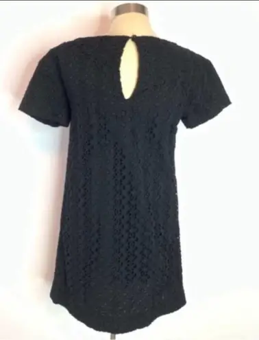 Kate Spade  eyelet shift dress black