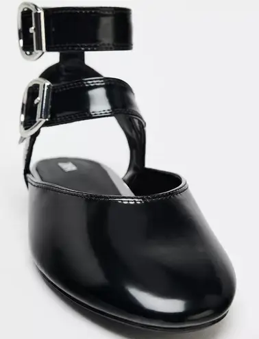 ZARA  NWT viral TIK TOK Double Buckle Slingback Ballerinas BALLET FLATS 8(39