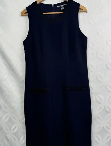Karl Lagerfeld 5 for $25| Women Size 10 Lace detail Navy Sheath Dress