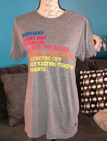 Aviator Nation NWT Kentucky Derby grey unisex T Shirt 2023, Medium