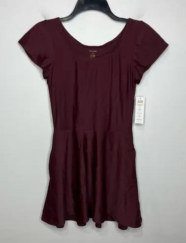 Honey Mark pepper swim dress pockets maroon women’s size small new with tags Purple