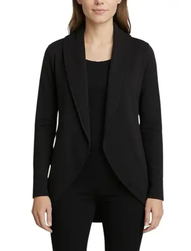 James Perse Standard Shawl Collar Open Front Cotton Jacket Black size 1/Small